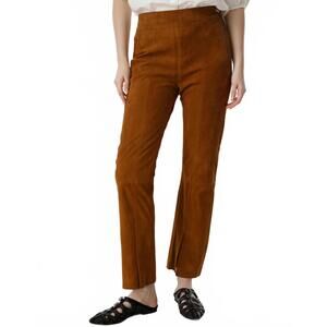 NEW LANHTROPY women's suede pants in tan